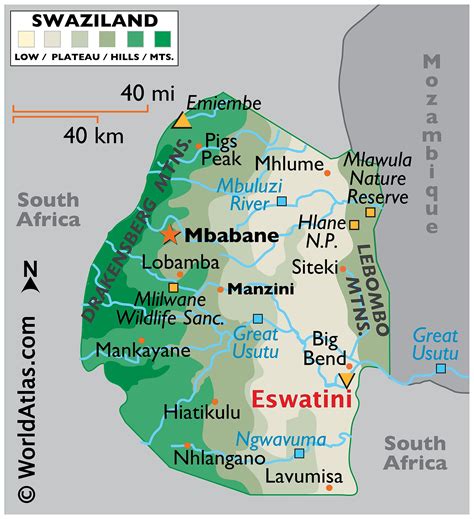 swaziland geography.
